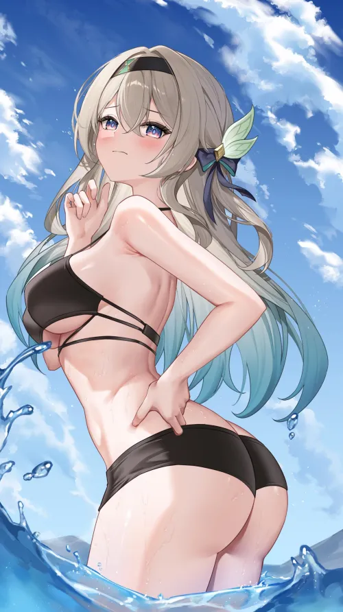 Thumbnail Firefly in Bikini at Ocean - Honkai Star Rail Series by elegantloveglimmer