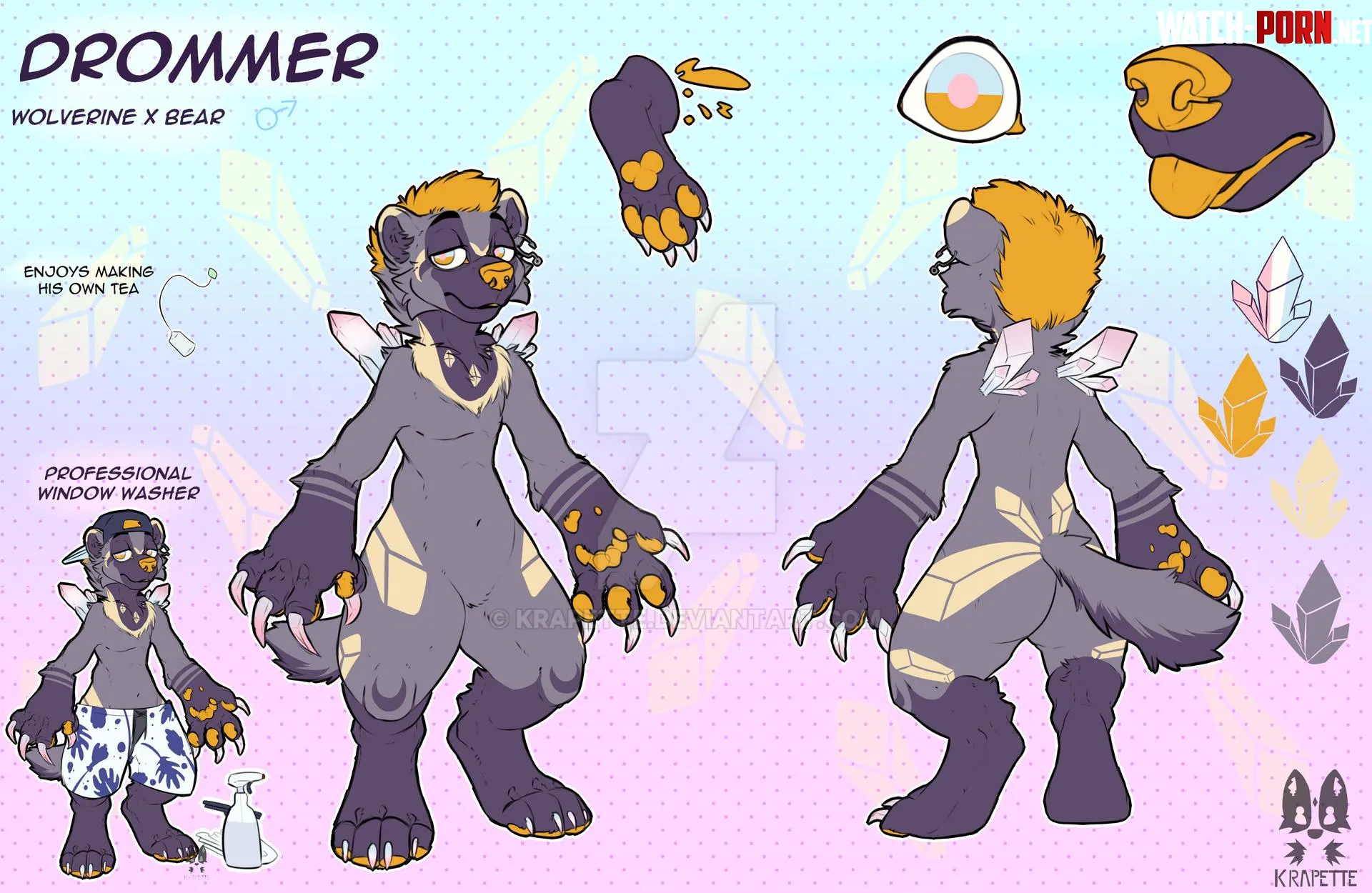 Drommer reference sheet by Krapette by krapetteK