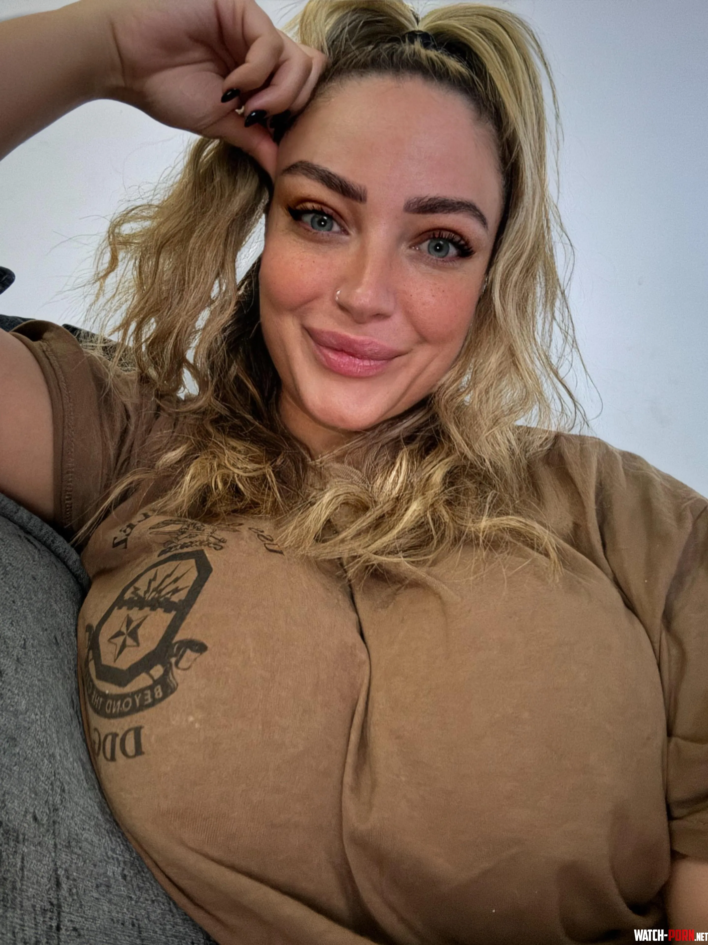 Oversized brown tshirt by Numerous_Jelly_4677