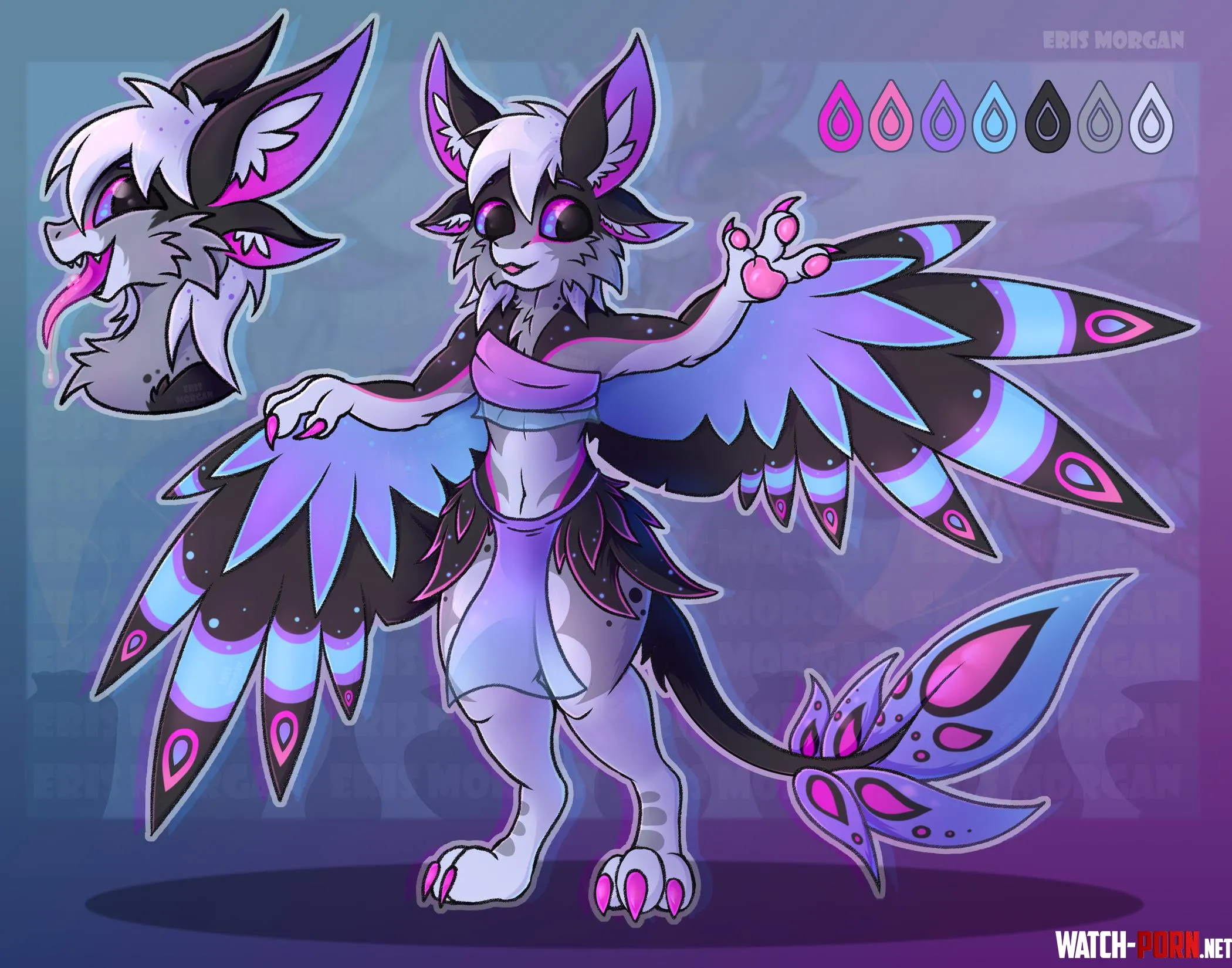 Astral Avali Adopt art by me by Eris_Morgan