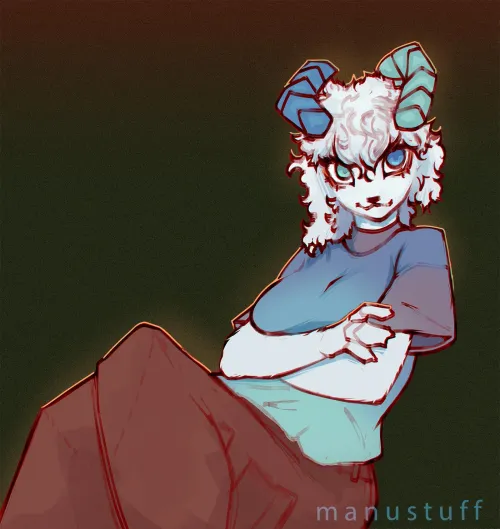 Thumbnail Im Listening: Original Artwork by manu_artx in the Furry Category