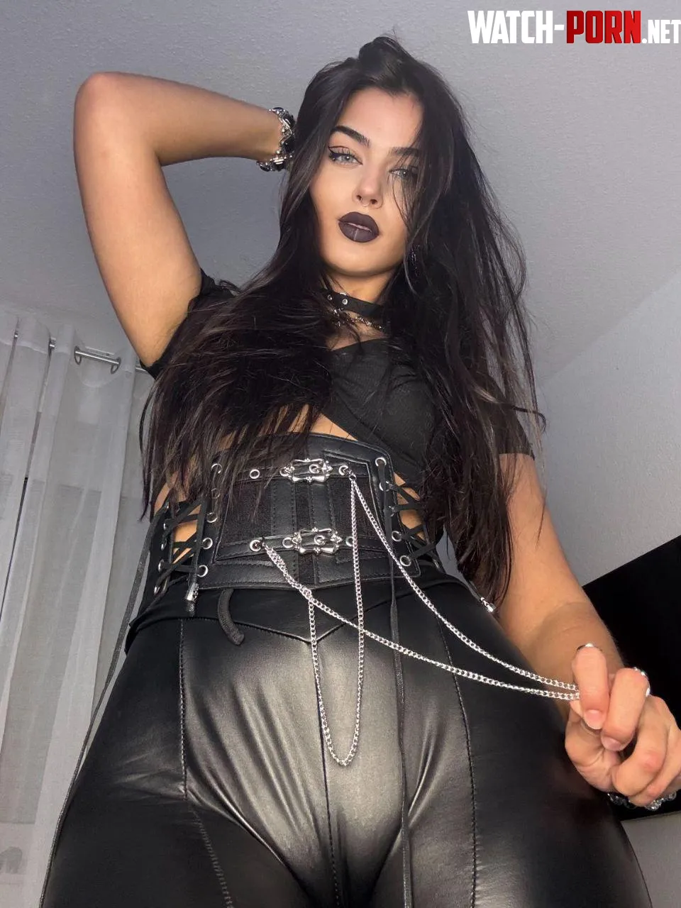 Is there something better than a thick goth girl in leather leggings looking down on u by HoneydewDream_