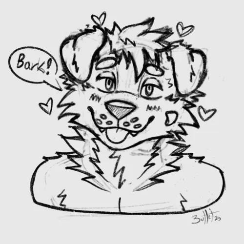 Thumbnail BulletDraws Works on a Special Sticker Creation | furry