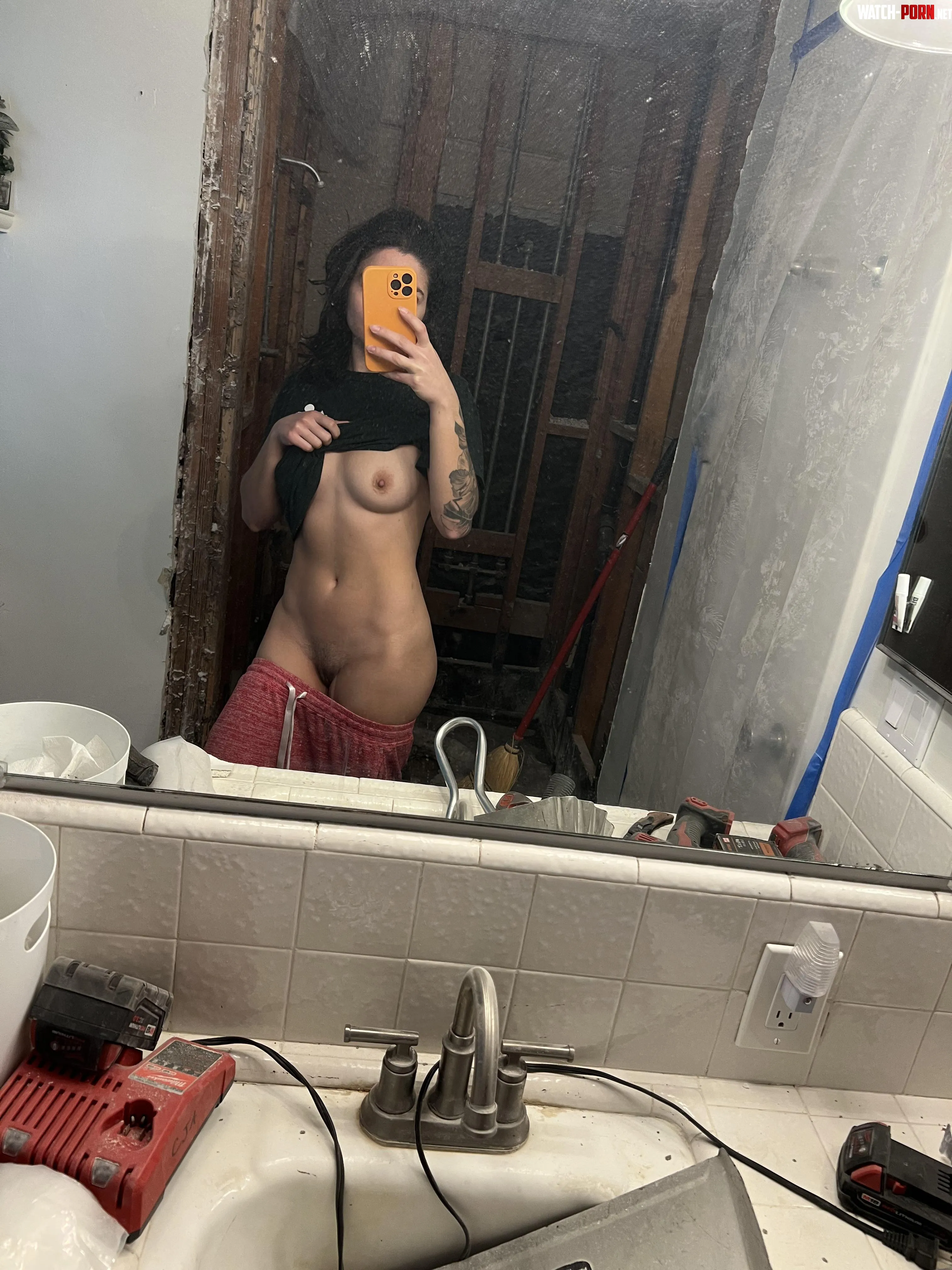 Redoing my bathroom but still had to take a nude for you  by mia_mae