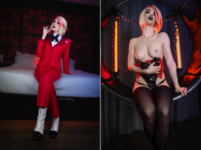Thumbnail Charlie from Hazbin Hotel Sensual Cosplay by Aery Tiefling OC in NSFW Cosplay Category