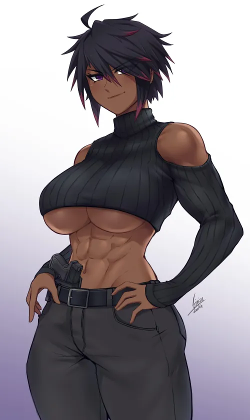 Thumbnail Tomboy Muscle Soldier Original: A Unique Perspective from A_MASSIVE_PERVERT in OppaiLove