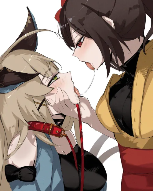 Thumbnail Dive into the World of Hentai with the Sensual Sloppy Yuri Kiss by Its_Marz