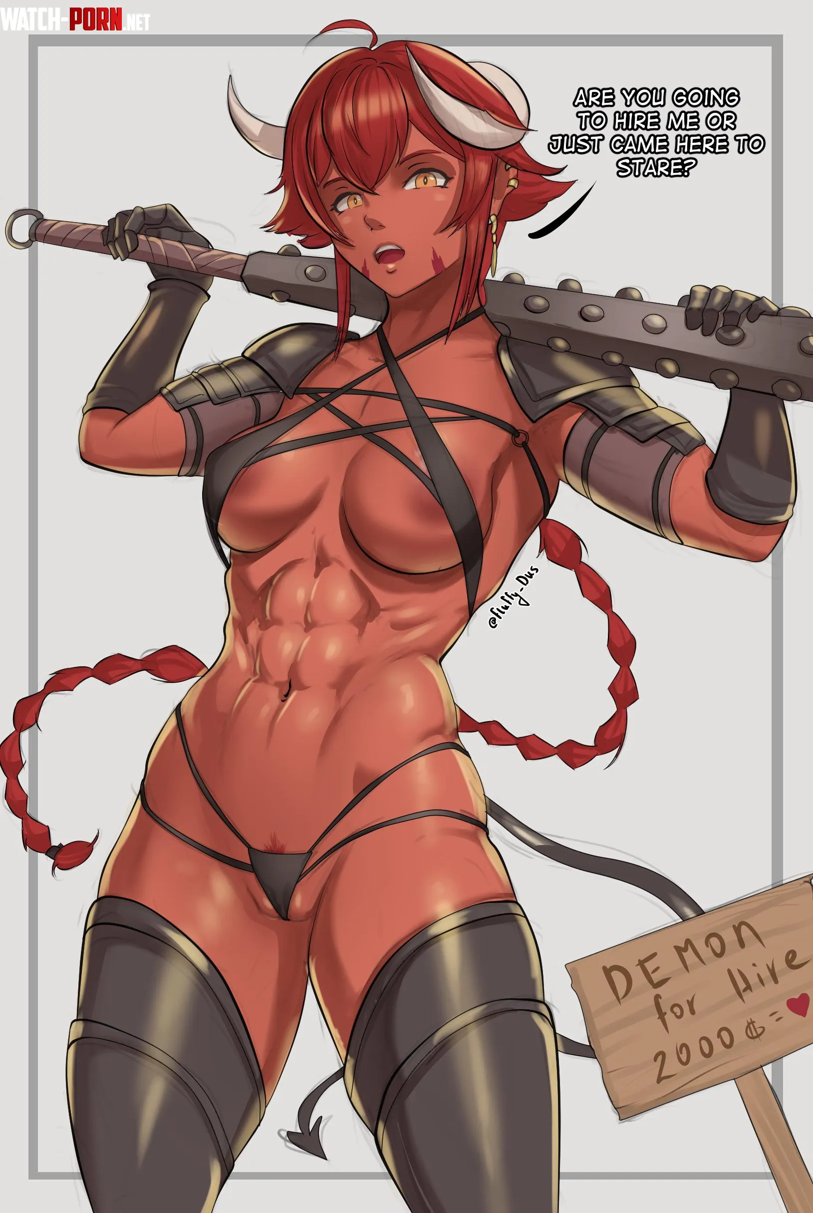 Demon For Hire Original FluffyDus by A_MASSIVE_PERVERT