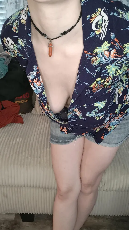 Thumbnail Downblouse Dilemmas: Hawaiian Shirt Queries - 6Foxes_13Soxes