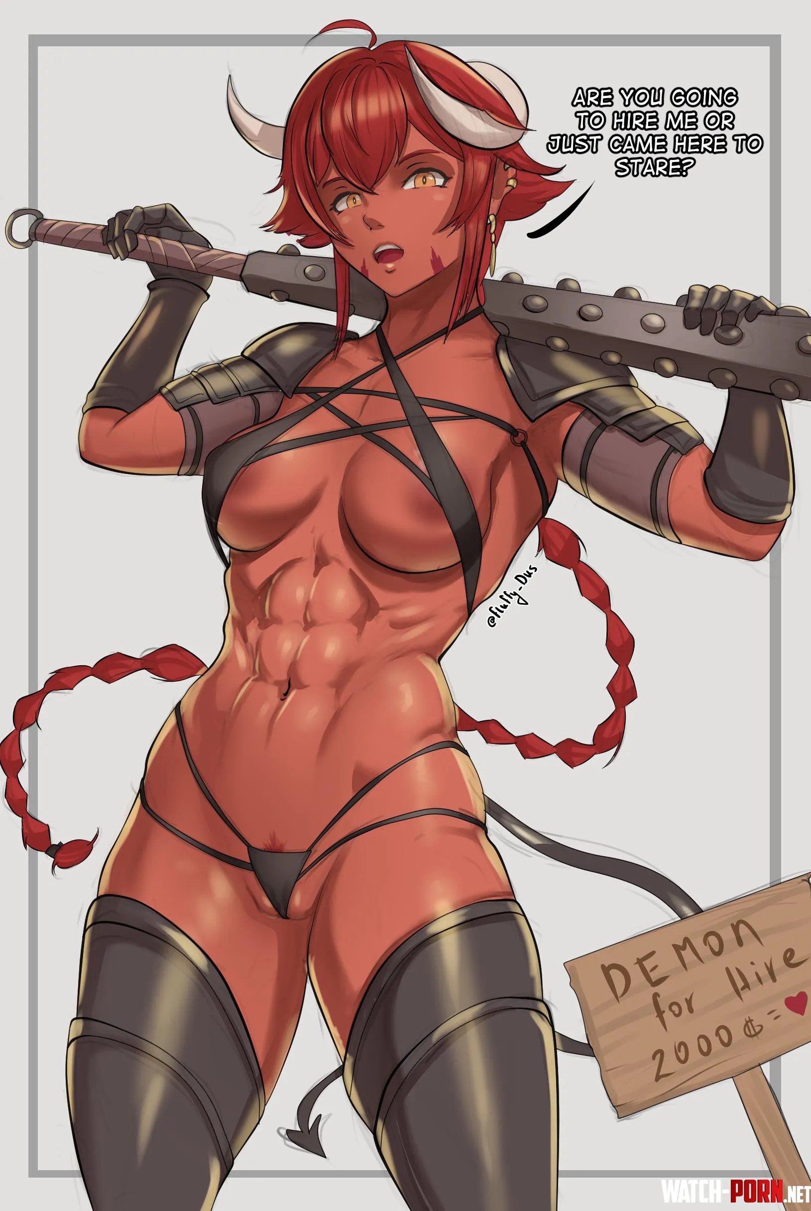 Demon For Hire FluffyDus by A_MASSIVE_PERVERT