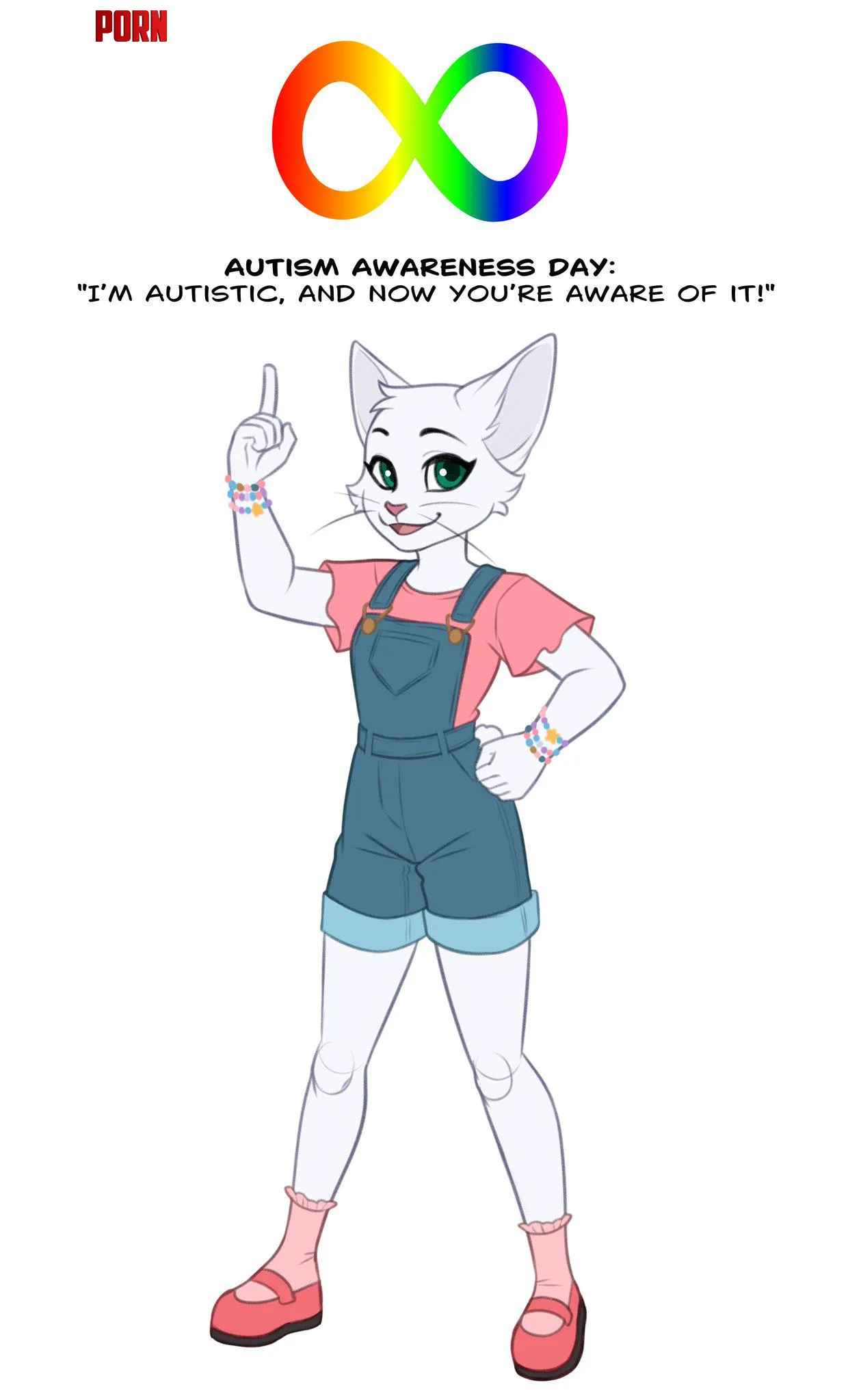 Autism Awareness Day art featuring my OC Athena Ghinsburg by steerpike_researcher