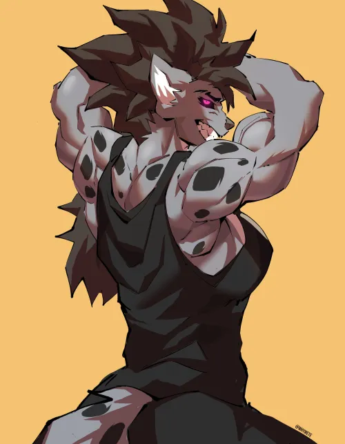 Thumbnail Dynamic Artistry: Embodying Strength in Hyena Backshot by TheTMoneyMan