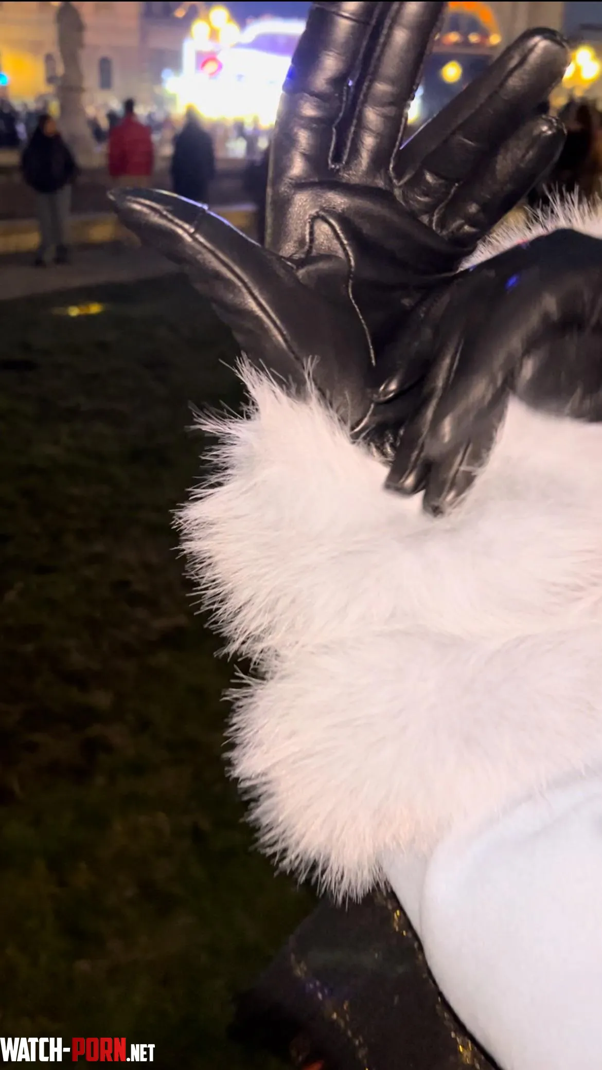 Leather gloves in public This was during a festival in my city Epiphany by NastyaMeneghetti