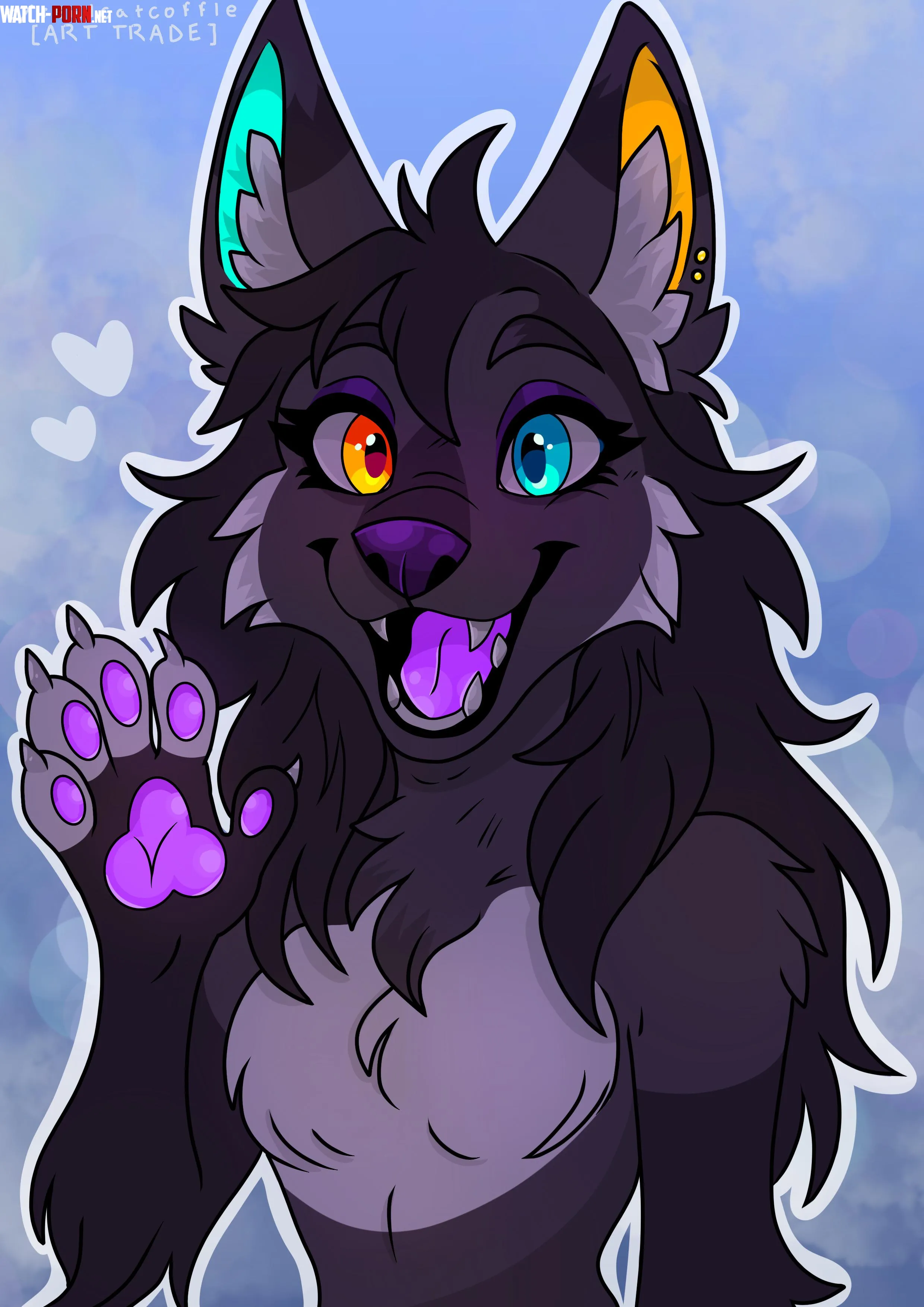 my side of an art trade for FluffyRUwUster  my coms are open by realcatcoffle