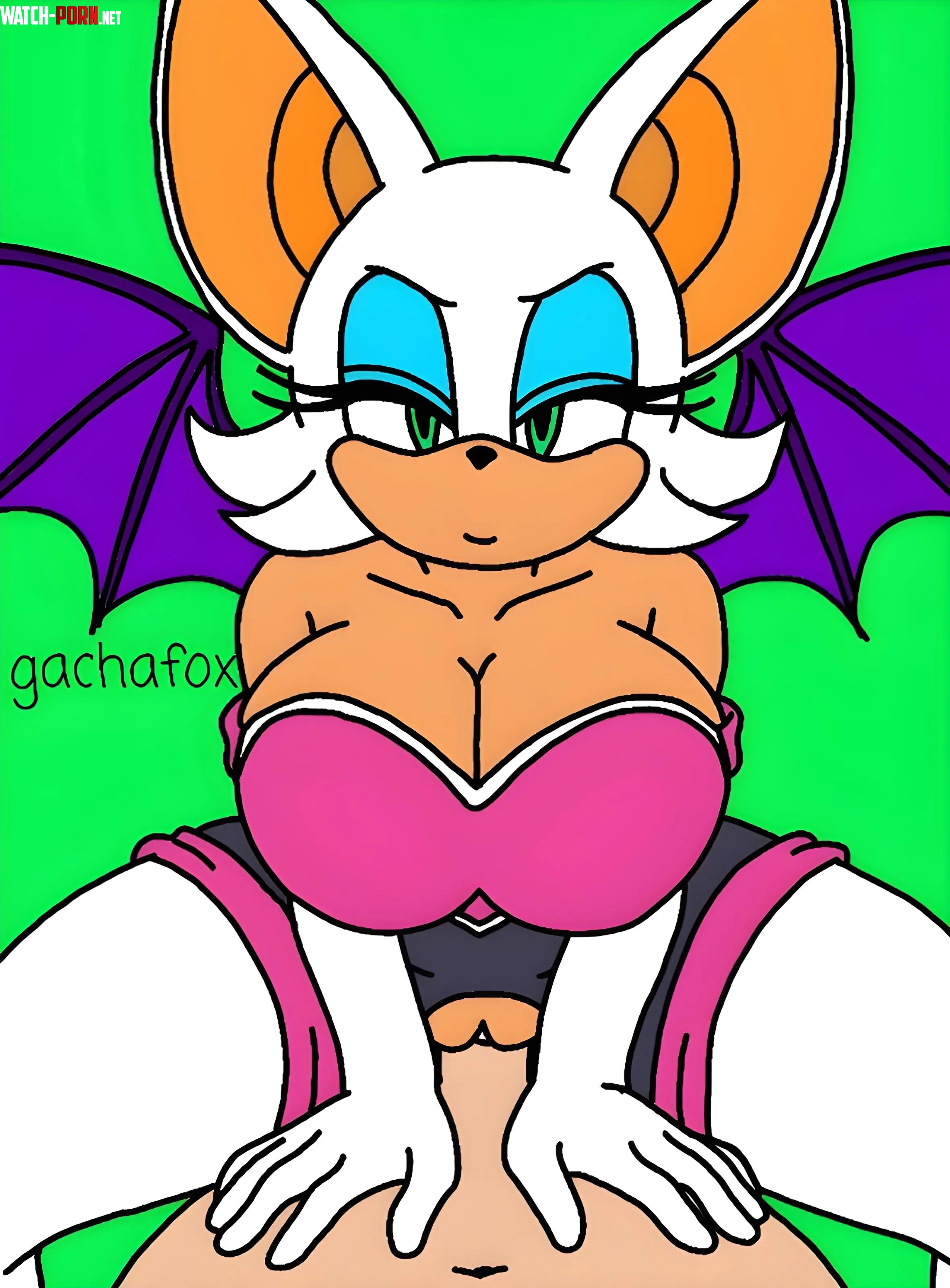 Rouge The Bat tries something new by Gachafox by Gachafoxythepirate