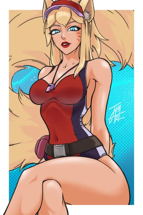 Thumbnail Ahri's Pool Party by JsnArtOfficial in Rule34LoL