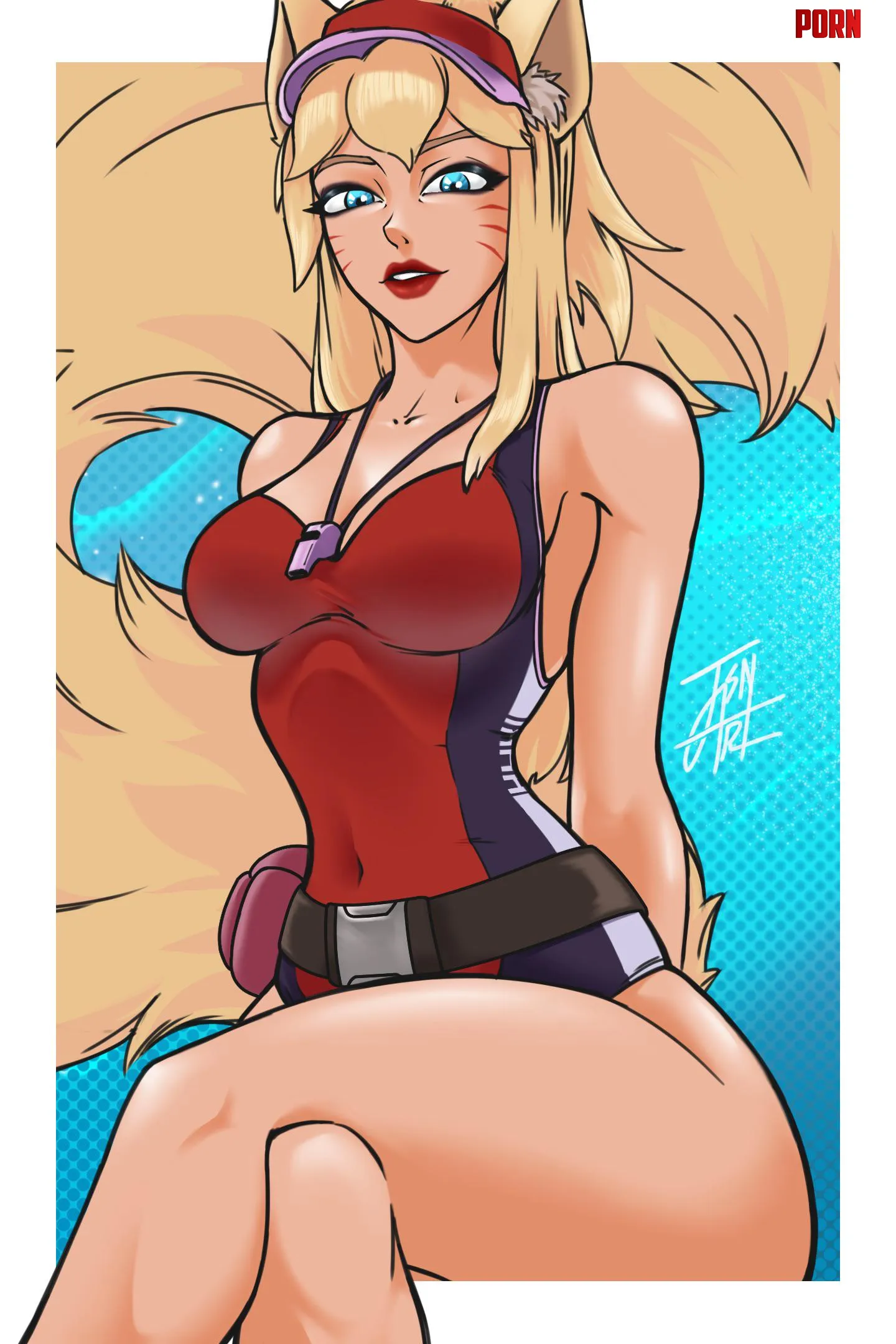 Ahri Pool Party JsnArtOfficial by J_snArt