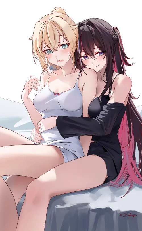 Thumbnail AZKi's Heartwarming Hug with Iroha from Hololive | yuri