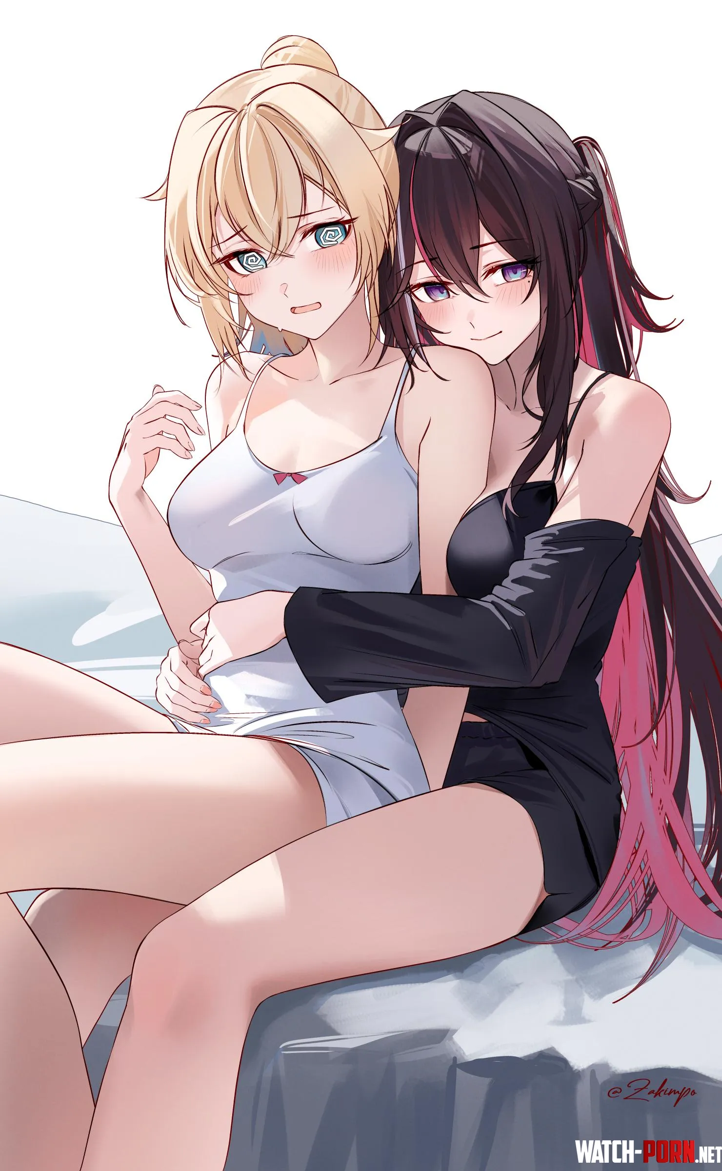 AZKi Giving Iroha a Hug Hololive by A_MASSIVE_PERVERT