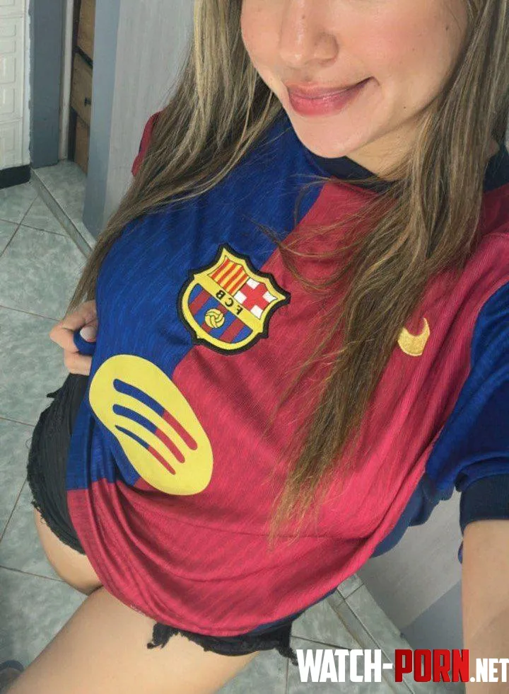 Today I will watch the game with only my shirt and panties Visca Barca by angelmichellpov