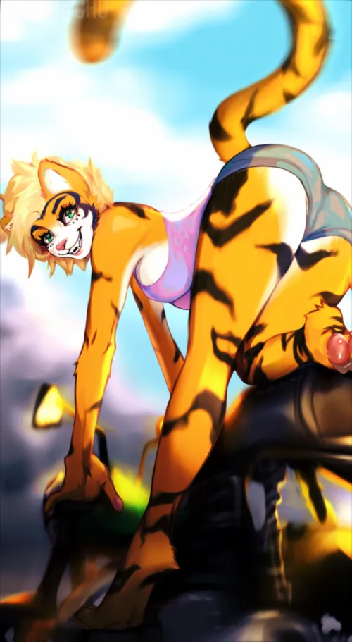 Thumbnail Bike Ride Art by Shinchiichu in Furry Category