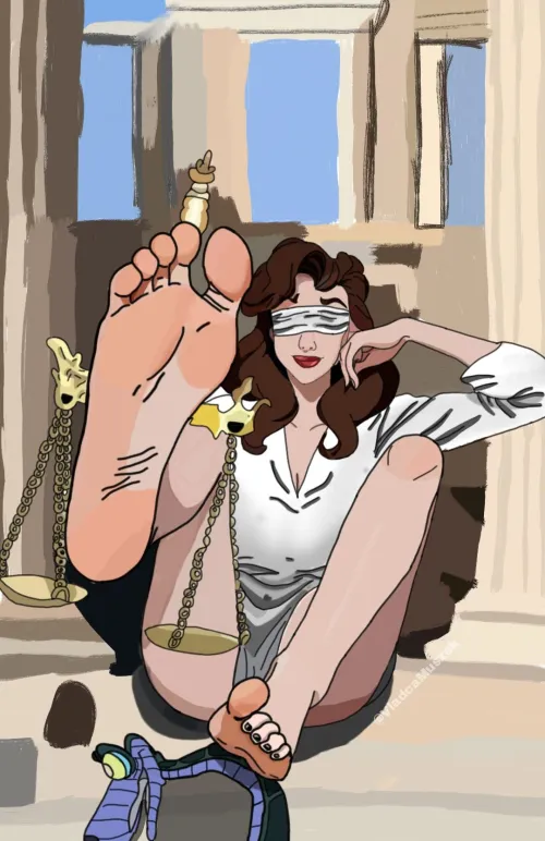 Thumbnail Themis Judging Your Fate with Her Feet: Mythology Art by VladcaMuszek - rule34feet