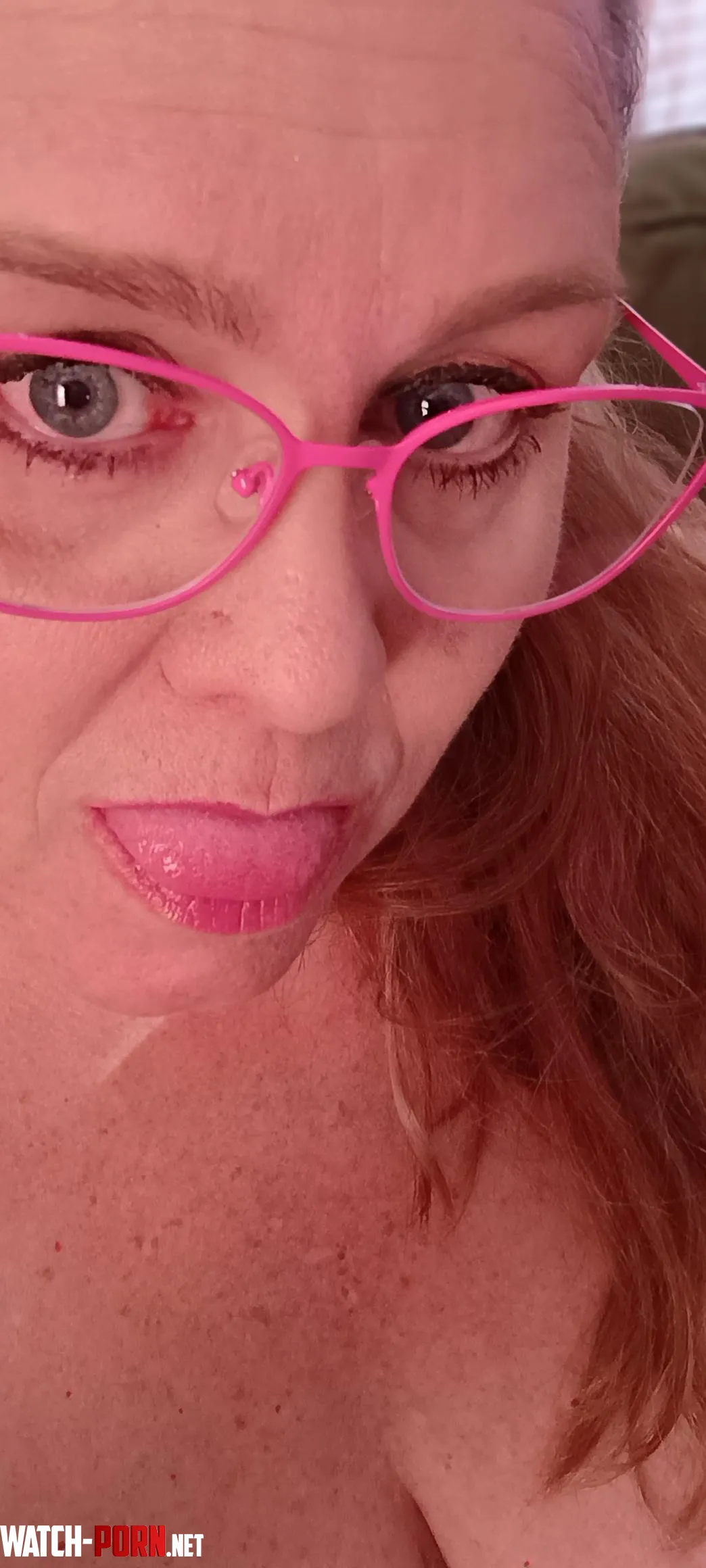 This old lady like to tease with her tongue by Pinkfuzymoon