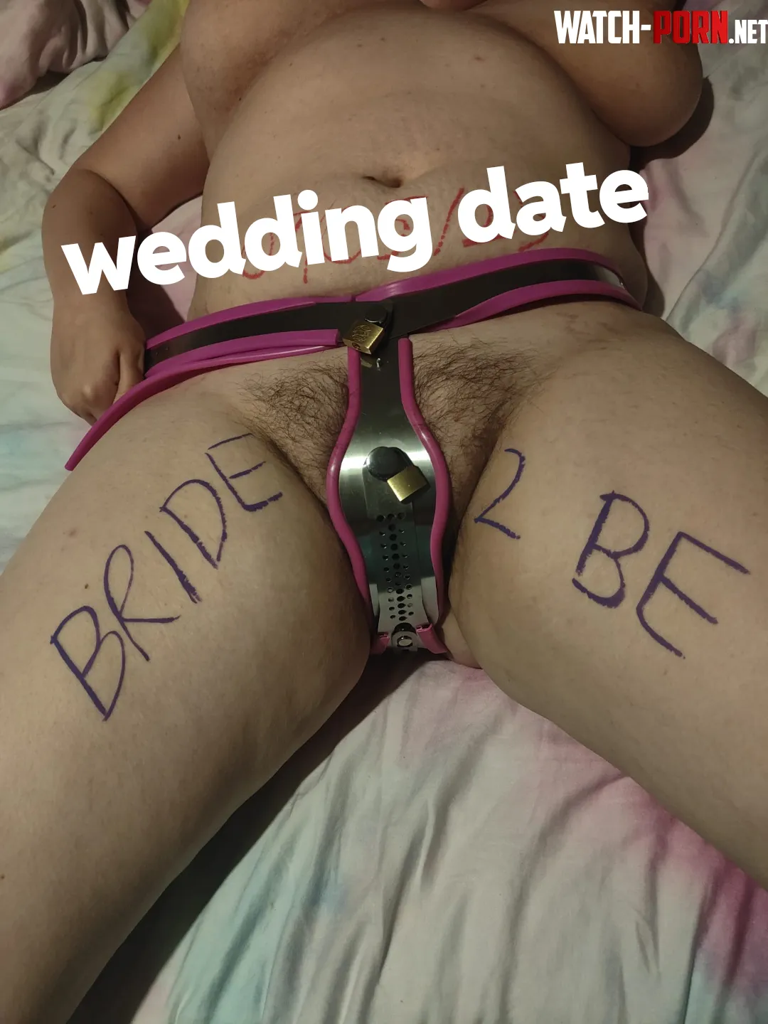 Sir thought it would be a good idea to announce our wedding day to some friends and wont unlock me until the night of by little-girl5