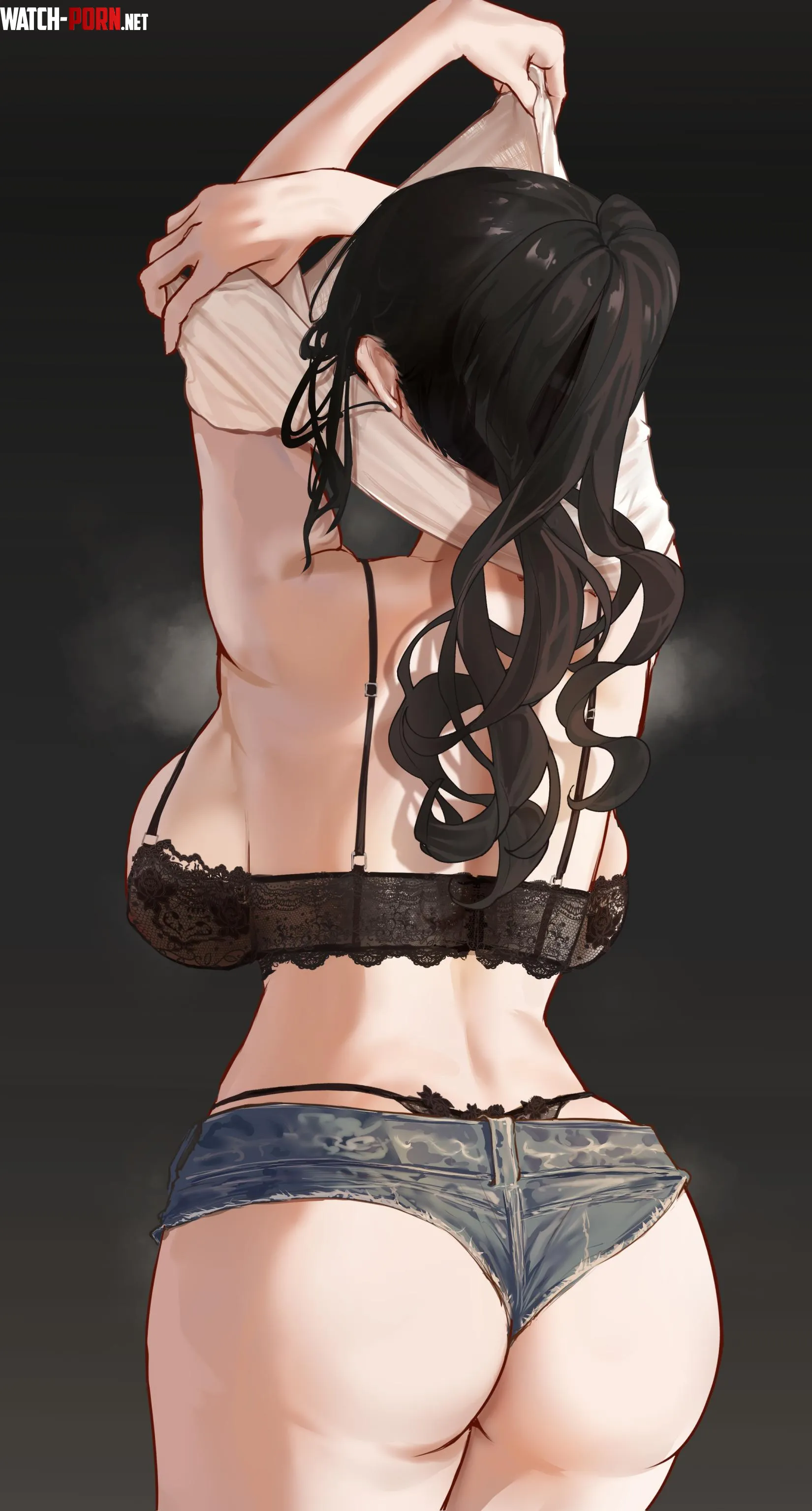 Taking off her shirt by marxsander2016