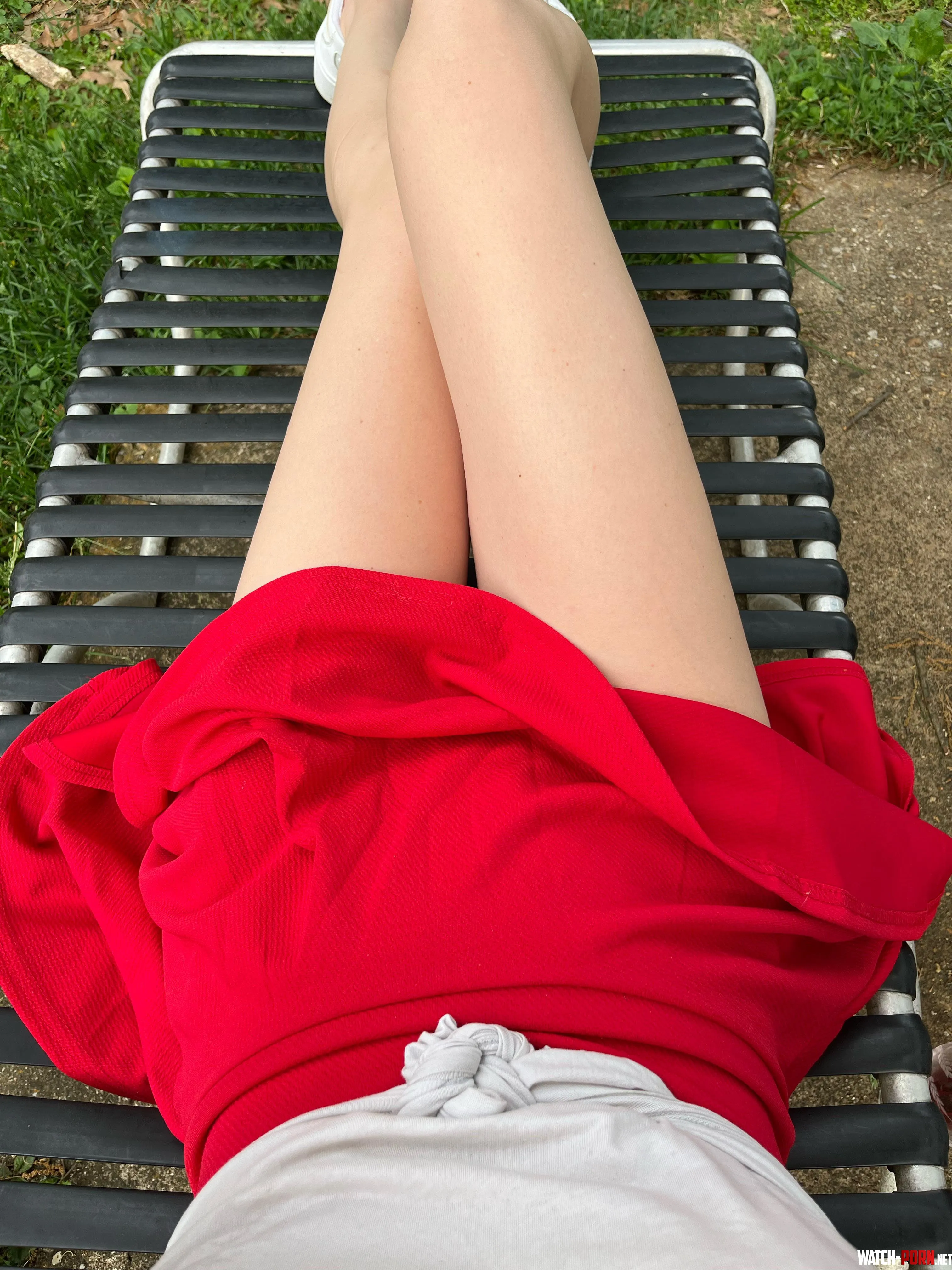 Short skirt long legs  by OneBlueIris