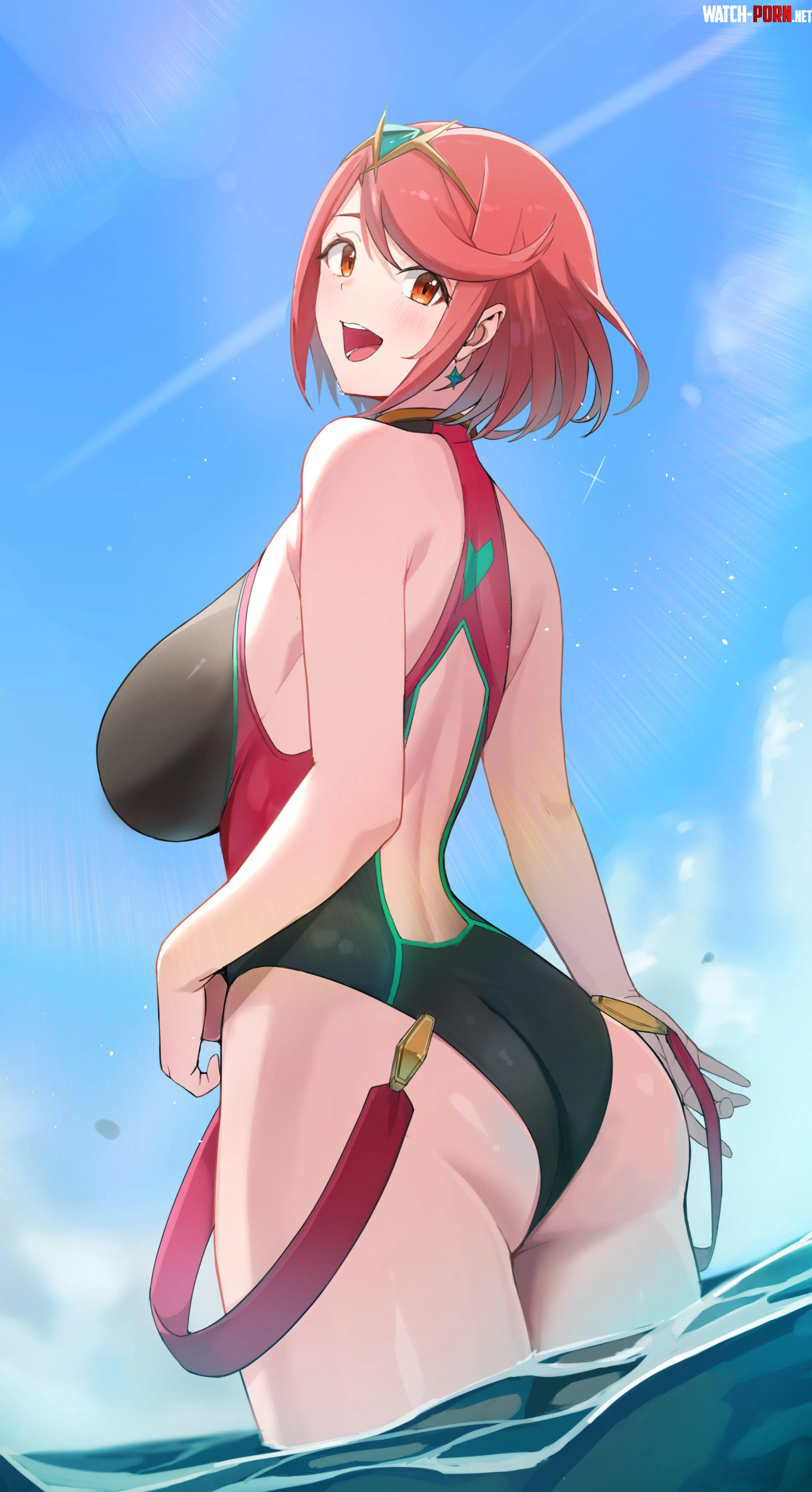 Swimsuit Pyra Xenoblade by A_MASSIVE_PERVERT