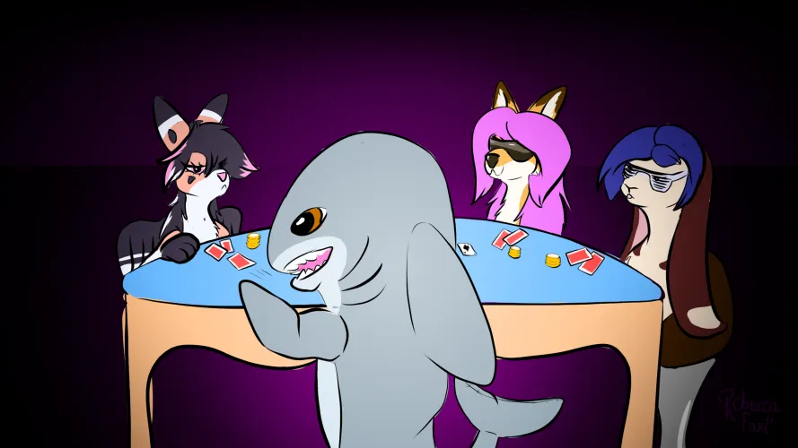 Thumbnail Unveiling POKER FACES: Artistry by RebeccaFoxo in the furry world
