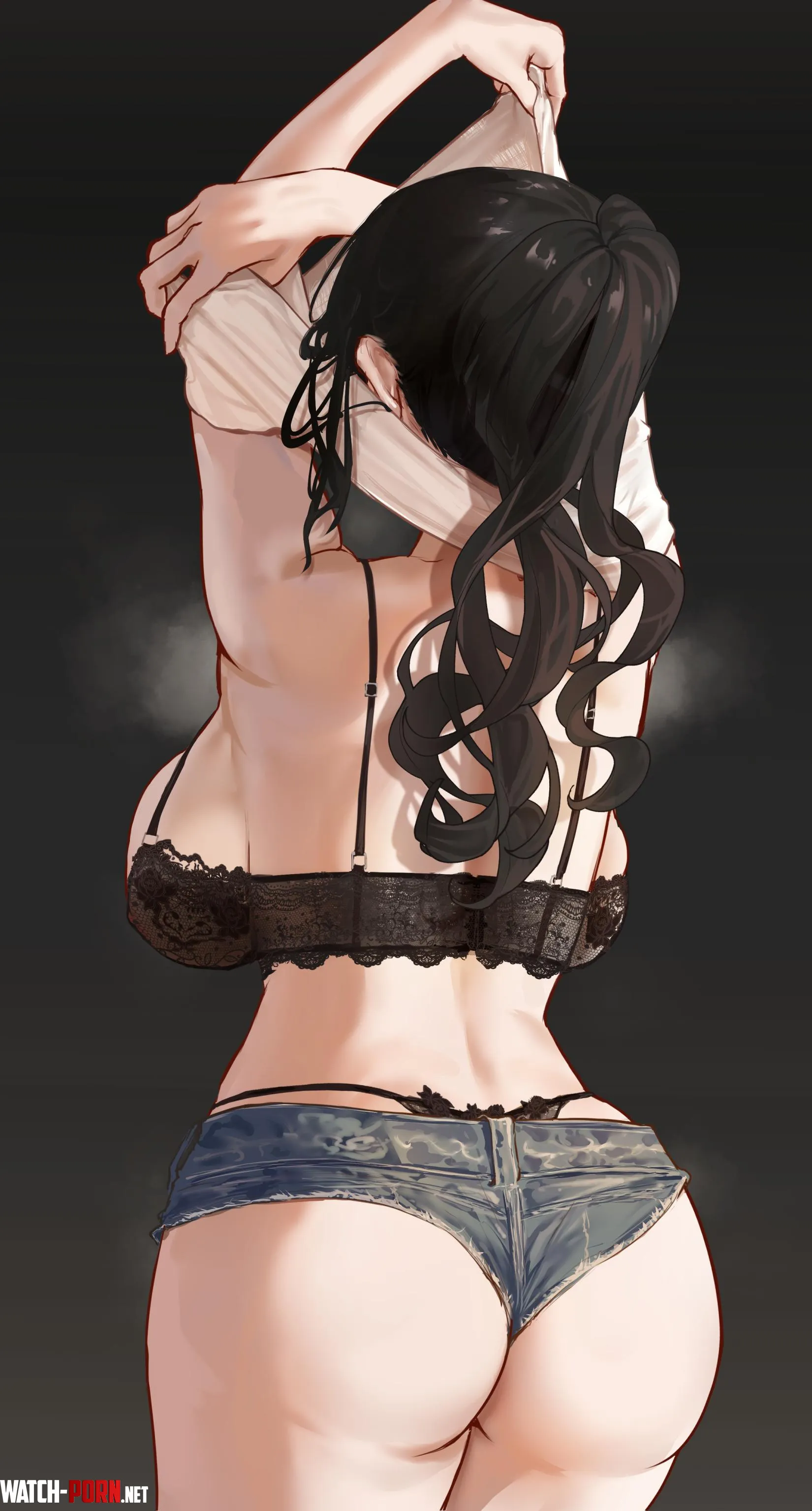 Taking off her shirt by marxsander2016