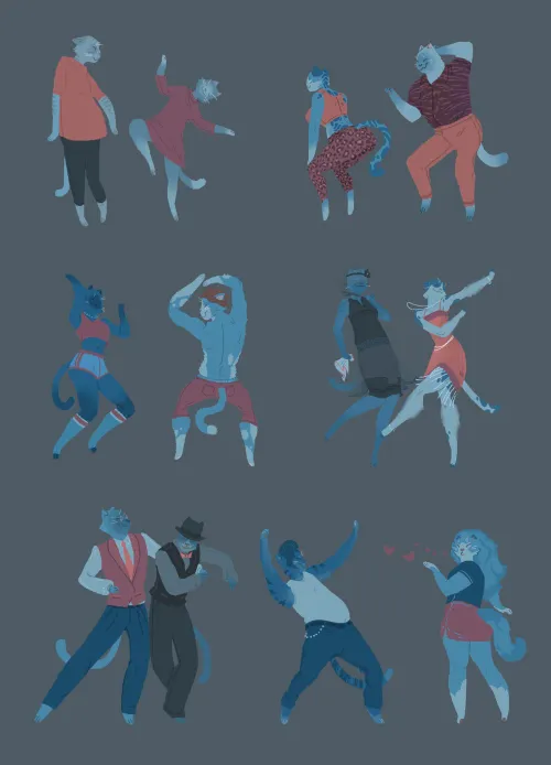 Thumbnail Party People: A Vibrant Furry Artwork by Environmental-Day778