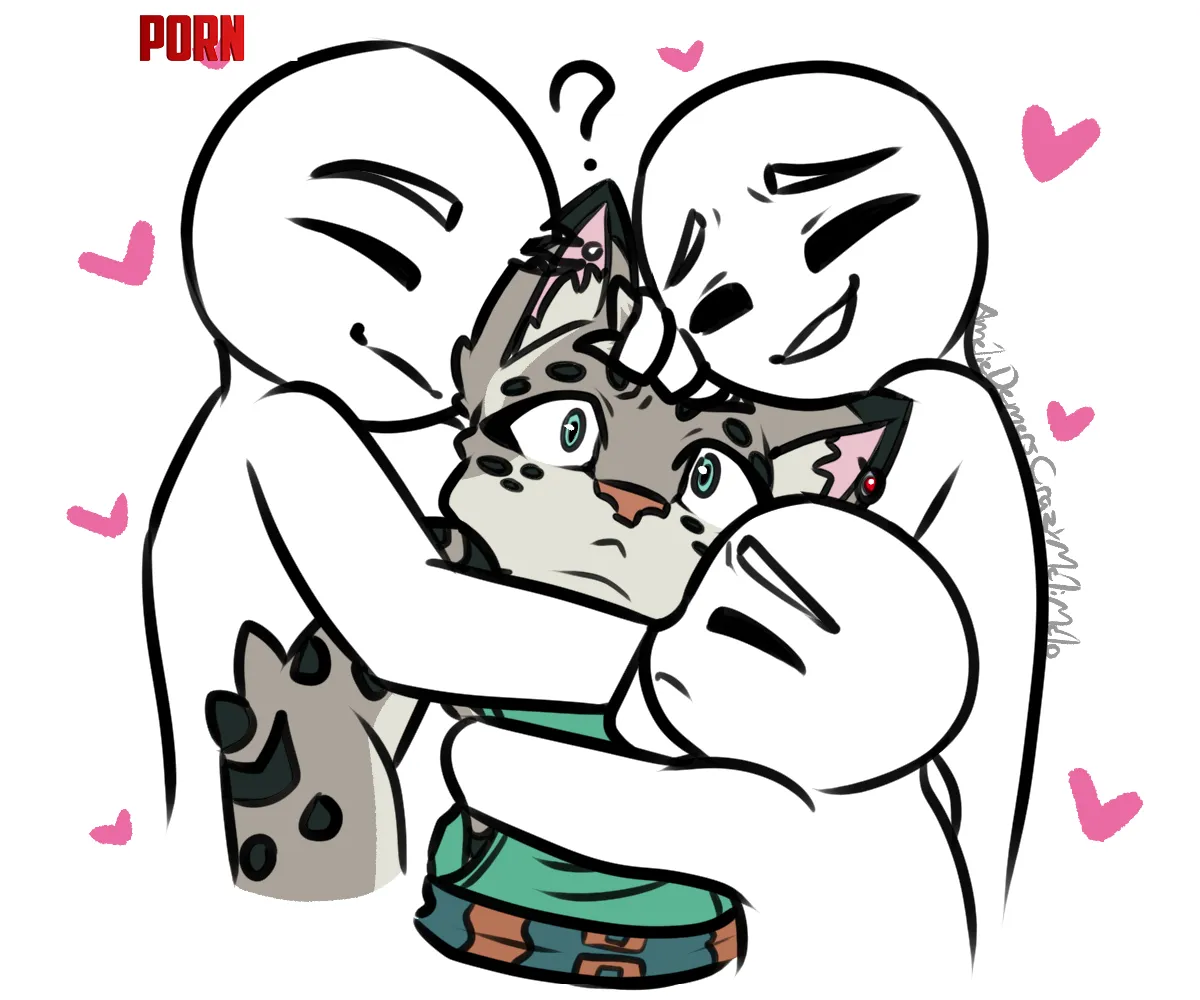 Hugged Art and Malik C Me by CrazyMeliMelo