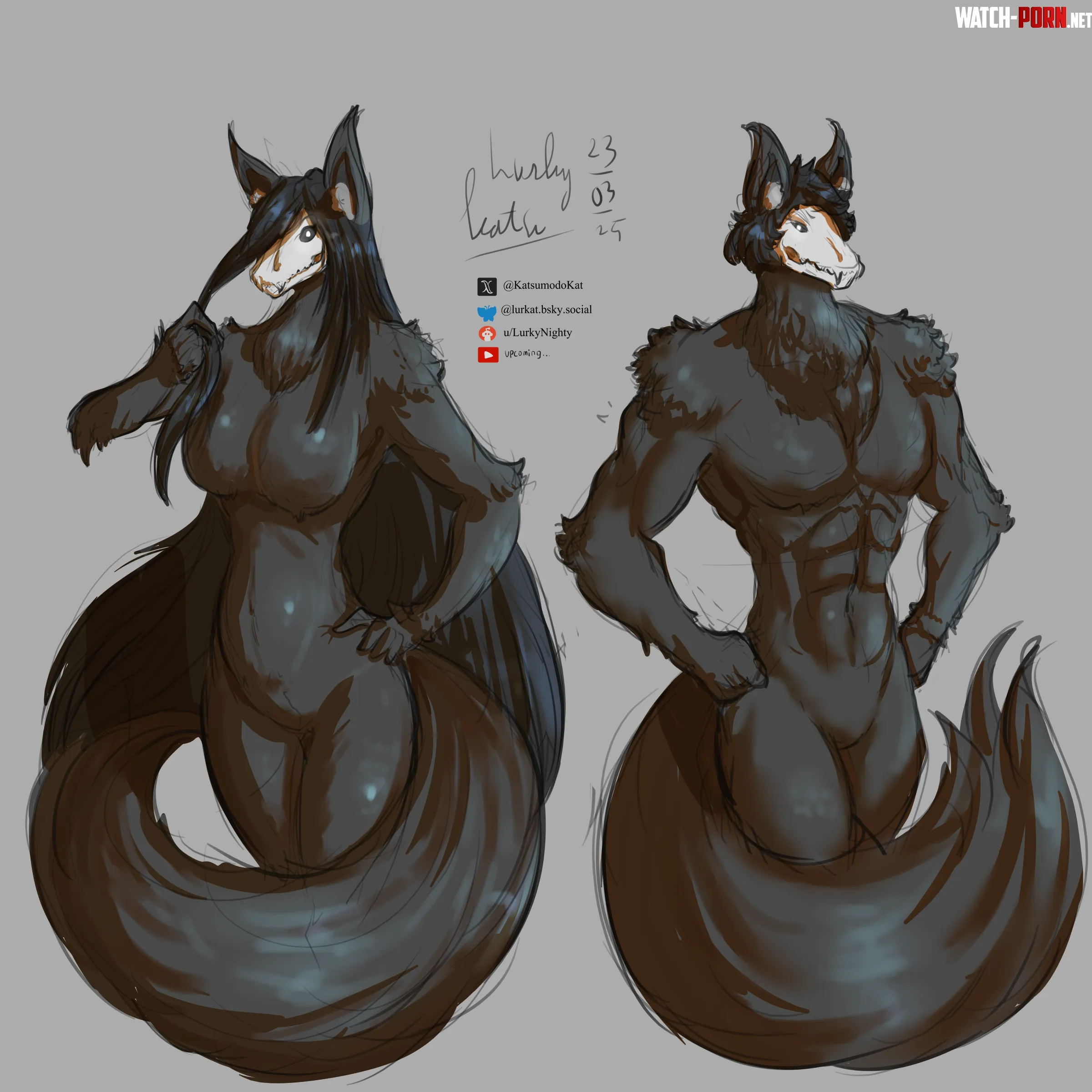 Male and Female Mal0s OC by LurkyNighty