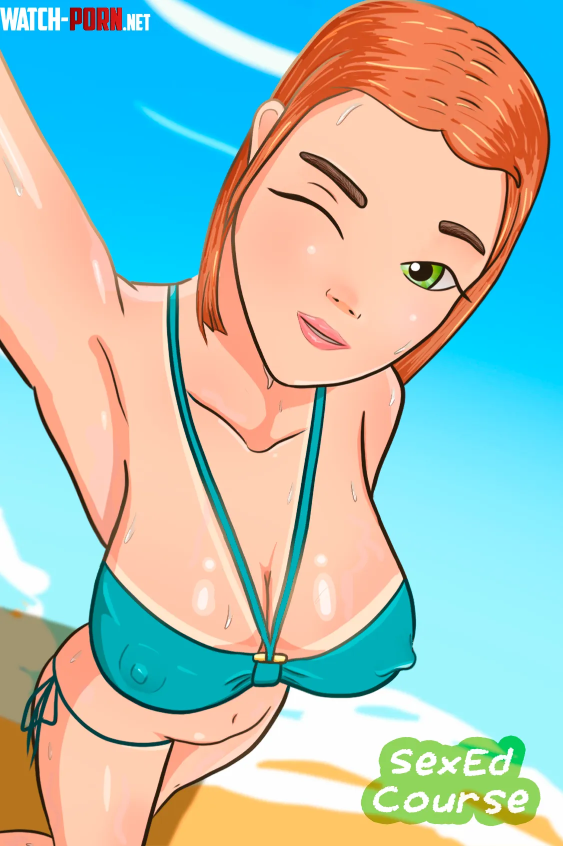 Sex Ed teacher on the beachSexEd CourseAlmondRaf by almond_raf