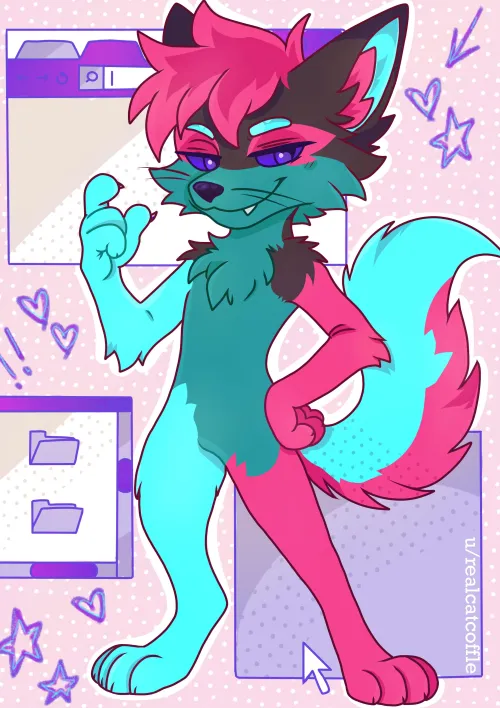 Thumbnail Commission for SanderNote089 on Discord 3 by realcatcoffle | Furry Category