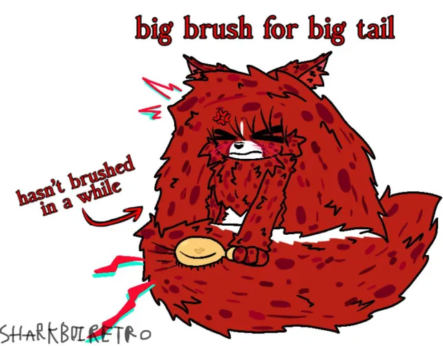 Thumbnail Fuzzy Red Cheetah: Cute and Playful Furry Tale | SharkboiRetro
