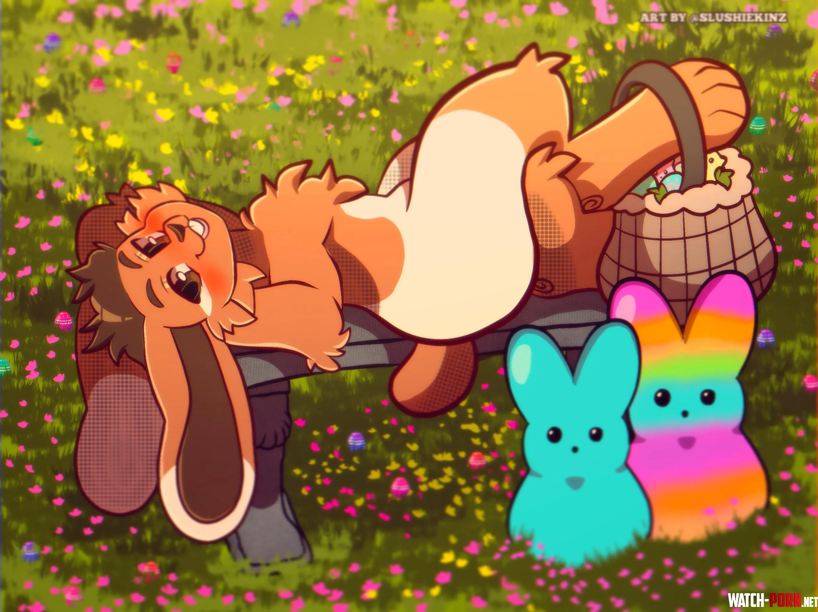 Bunny hours art by me by Slushiekinz