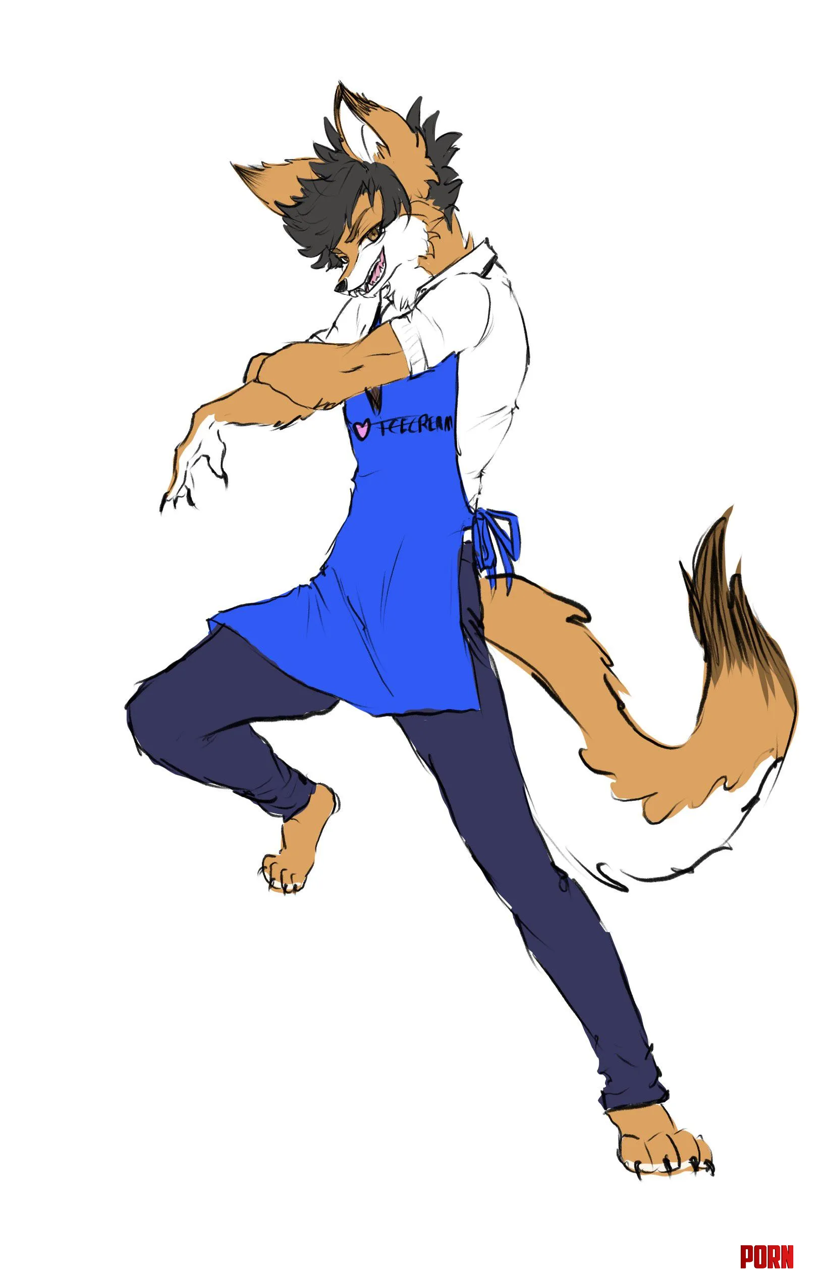 My boss was talking smack so I drew him as a furry on my break by Hoodsupcoma