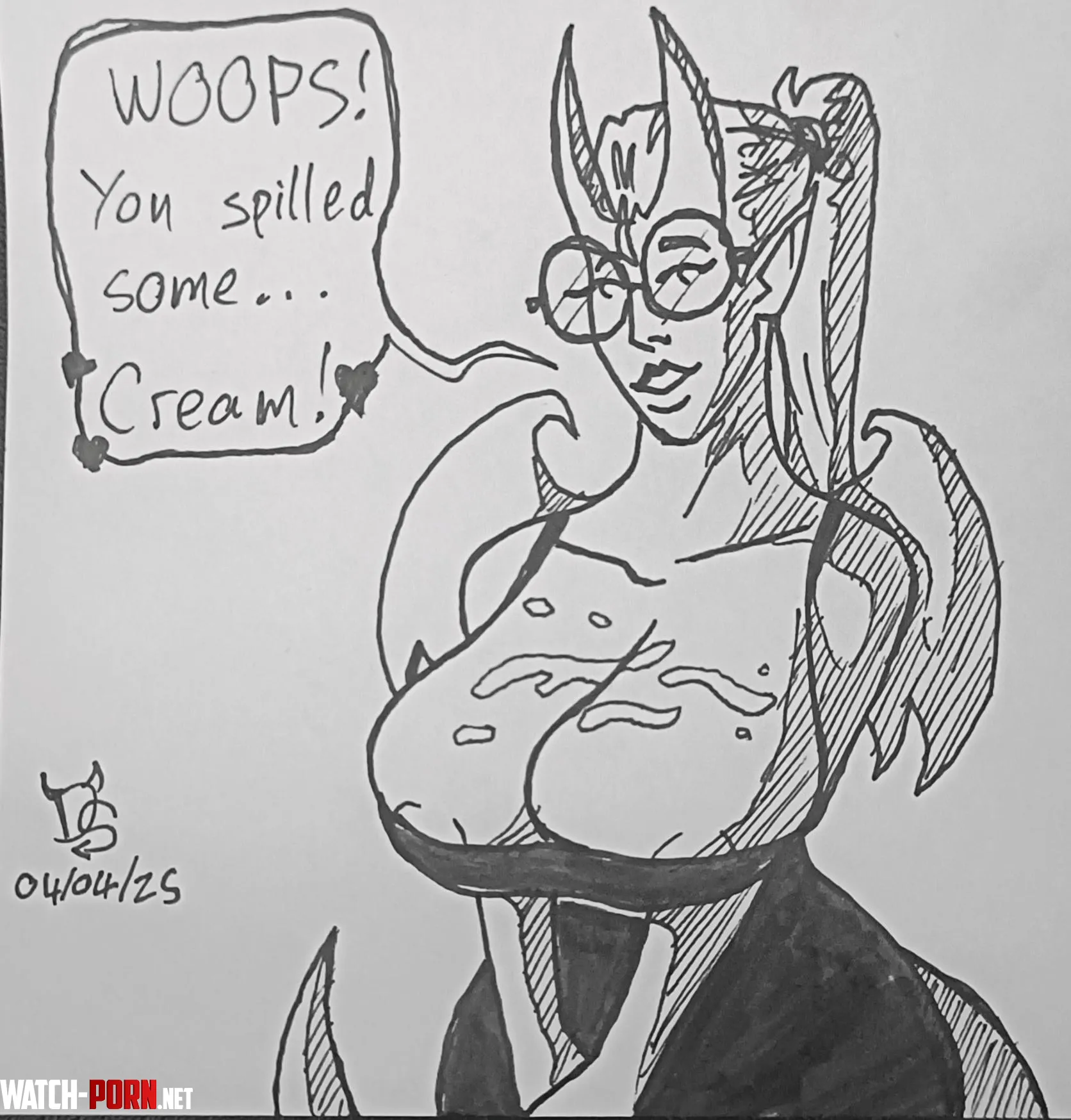 Spilled some Cream OC by Pleasan7