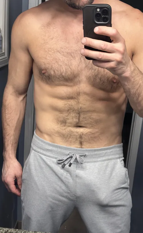 Thumbnail Gray Game: Straight Men's Bulges Take Center Stage