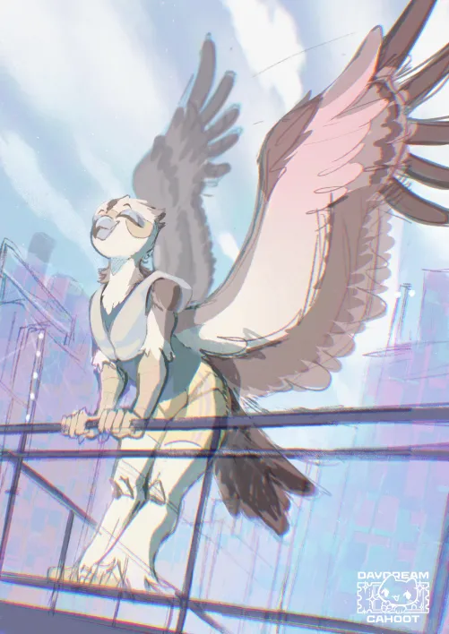 Thumbnail Feeling the Wind: Artistic Creation by FishOfMeat in the furry world