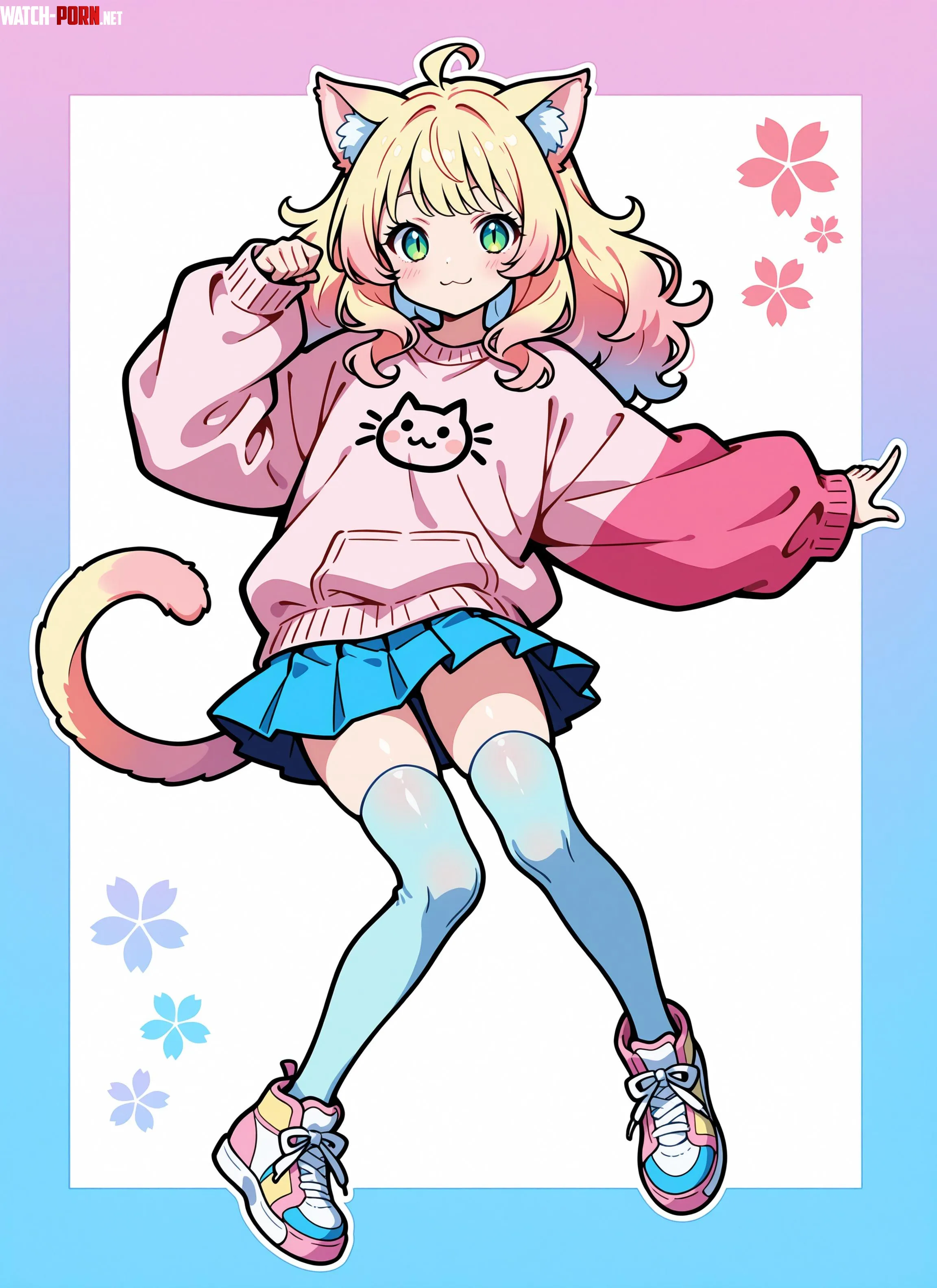 Rainbow neko by furueri