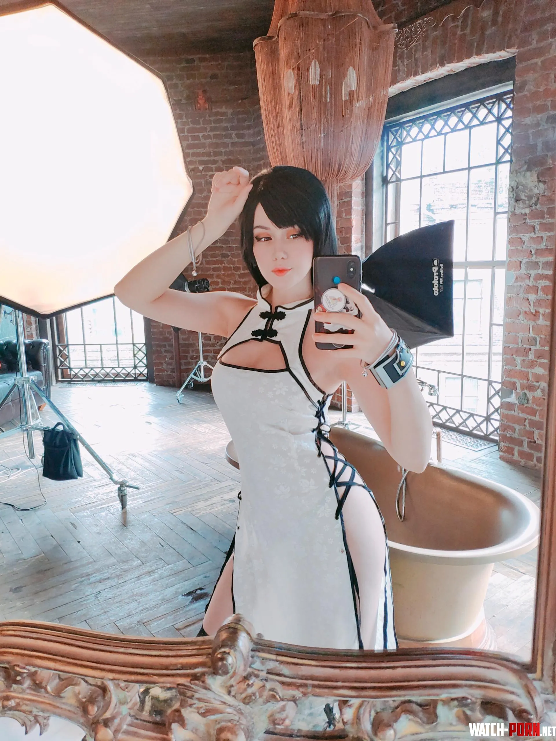 Cheongsam Tifa Lockhart from Final Fantasy VII Remake by Anastasia Komori by Anastasia_komori