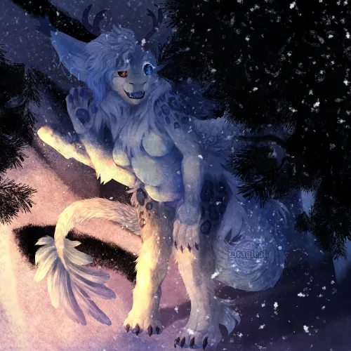 Thumbnail Winter Wonderland Delight: Art by Dragloak | Furry