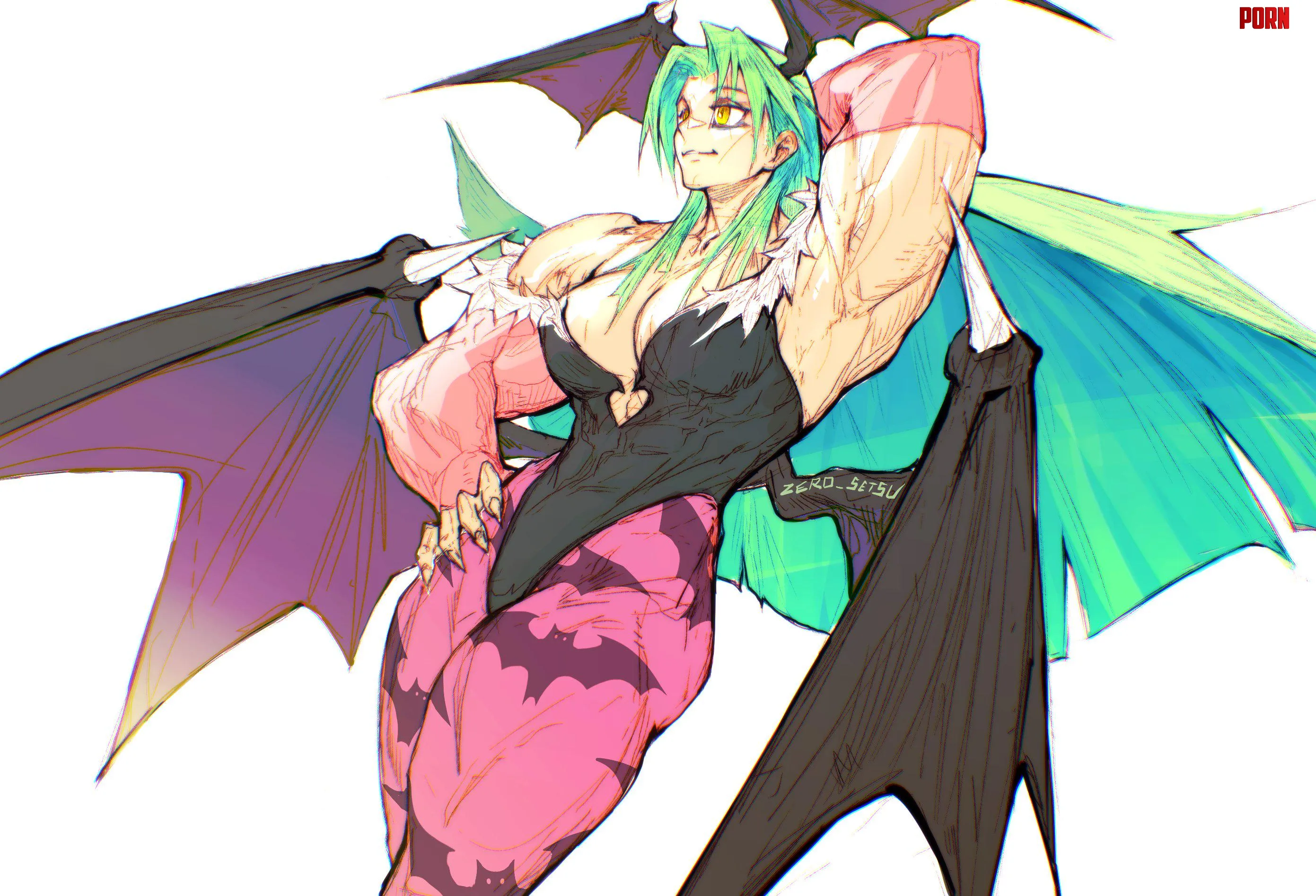 Darkstalkers Morrigan zerosetsu by TheTMoneyMan