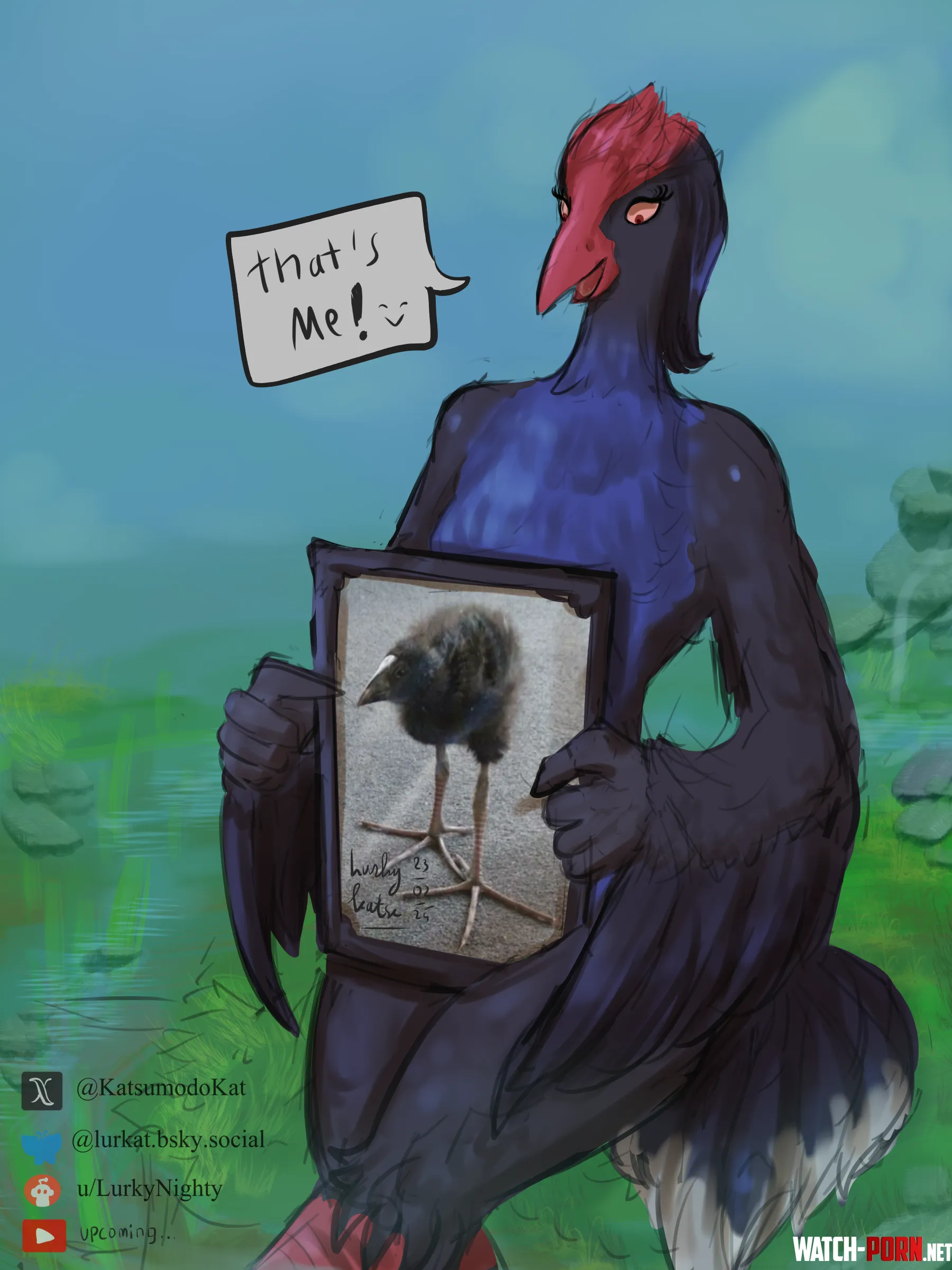 Pukeko Avian OC by LurkyNighty