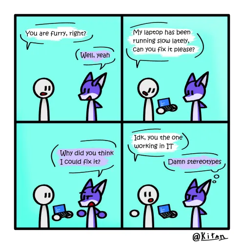 Thumbnail Stereotypes Comic by Kitan077 | Furry Category